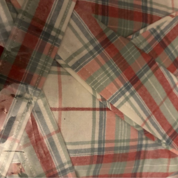 NIP Vermont Country Store Flannel Robe XL Womens Plaid White/Pink/Blue - Picture 4 of 5